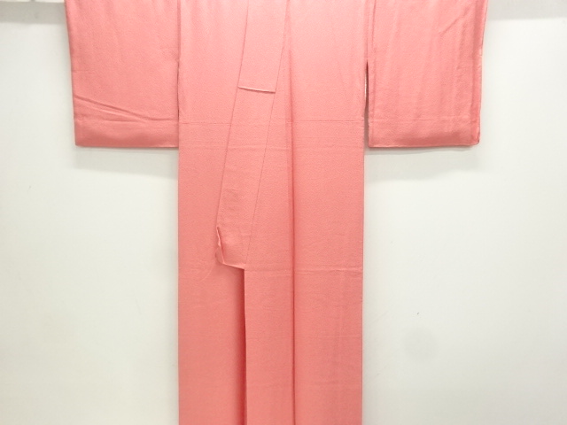  未使用品　織柄一つ紋色無地着物